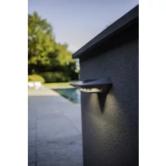   Lutec 6901401337 Ghost solar fali LED lámpa, világos PIR ezüst szürke