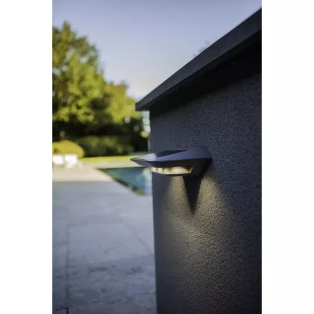 Lutec 6901401337 Ghost solar fali LED lámpa, világos PIR ezüst szürke