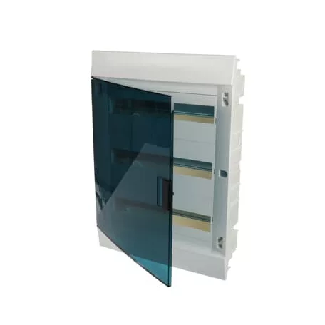ABB Mistral41F lakáselosztó, sülyesztett IP41 átlátszó ajtóval 54M RAL9016 fehér