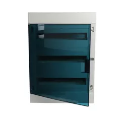   ABB Mistral41F lakáselosztó, süllyeszett IP41 átlátszó ajtóval 54M RAL9016 fehér, PE/N csatlakozókkal