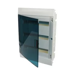   ABB Mistral41F lakáselosztó, süllyeszett IP41 átlátszó ajtóval 54M RAL9016 fehér, PE/N csatlakozókkal