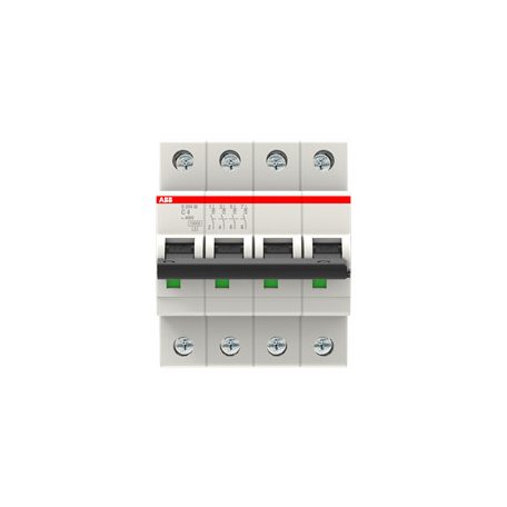 ABB S204M-C4 Kismegszakító, Icn=10kA, 4P, C karakterisztika, 230/440V AC, 125 V DC, In=4A