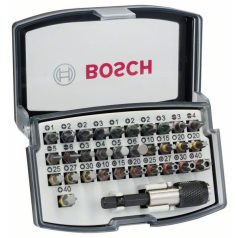   Bosch 2607017319 32 részes csavarbitkészlet, PH, PZ, H, T, és Quick Change gyorsbefogó