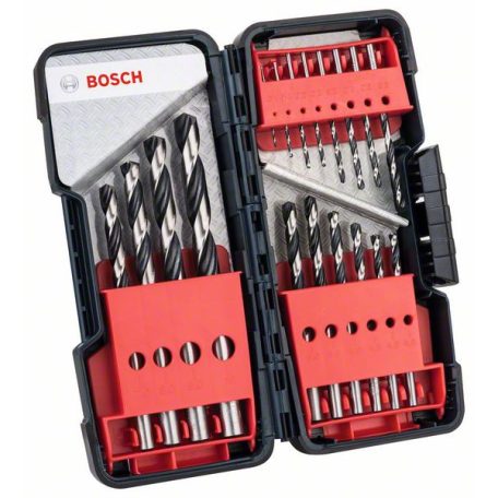 Bosch 2608577350 PointTeQ HSS spirálfúró készlet, 18 db, ToughBox, 1–10 mm
