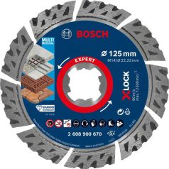   Bosch 2608900670 EXPERT MultiMaterial X-LOCK gyémánt vágótárcsa, 125 x 22,23 x 2,4 x 12 mm