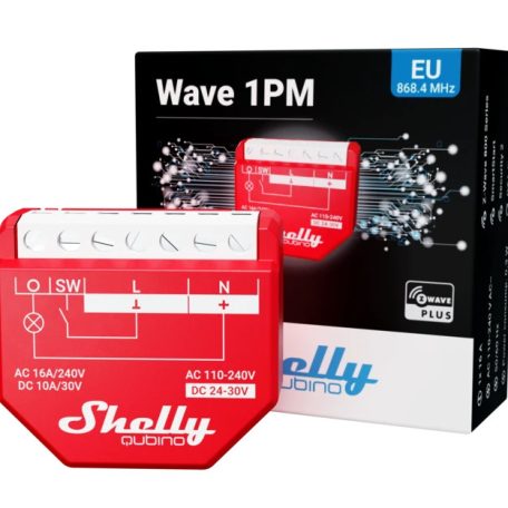 Shelly QUBINO1PM Qubino Wave 1PM, 1 áramkörös fogyasztásmérős okosrelé