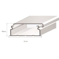   Efapel 10160 CBR 2M Csatorna 40x16 műanyag fali 2m/szál, fedéllel, fehér IK05