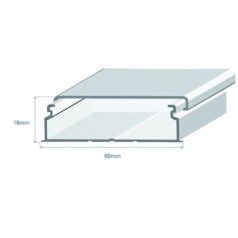   Efapel 10170 CBR 2M Csatorna 60x16 műanyag fali 2m/szál, fedéllel, fehér IK05