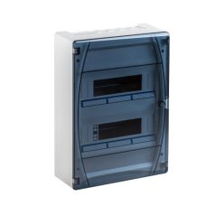   IDE GPS24PT/RR Kiselosztó GOLD 2/12 (24) fehér falon kívüli műanyag IP40 PE+N átlátszó ajtó