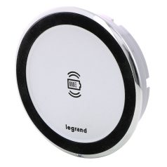   Legrand 077641L Incara Vezeték nélküli töltő - bútorba süllyeszthető, 15 W, IP 44, alumínium