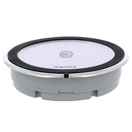 Legrand 077641L Incara Vezeték nélküli töltő - bútorba süllyeszthető, 15 W, IP 44, alumínium