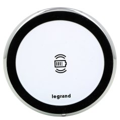   Legrand 077642L Incara Vezeték nélküli töltő - bútorba süllyeszthető, 15 W, IP 44, fehér