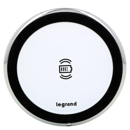 Legrand 077642L Incara Vezeték nélküli töltő - bútorba süllyeszthető, 15 W, IP 44, fehér