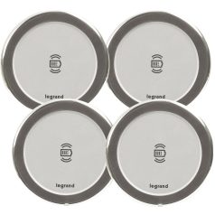   Legrand 077645L Incara Vezeték nélküli töltő szett 4 db töltővel - bútorba süllyeszthető, 15 W, IP 44, alumínium