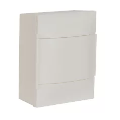  Legrand 134204 PractiboxS 1 sor 4 modul, falon kívüli kiselosztó, fehér ajtóval, védőföld és nulla elosztókapoccsal
