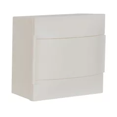   Legrand 134208 PractiboxS 1 sor 8 modul, falon kívüli kiselosztó, fehér ajtóval, védőföld és nulla elosztókapoccsal