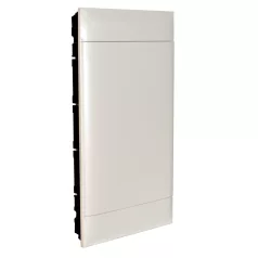   Legrand 135143 PractiboxS 3 sor 12 modul, téglafalba süllyeszthető kiselosztó(650°C), fehér ajtóval, védőföld és nulla elosztókapoccsal