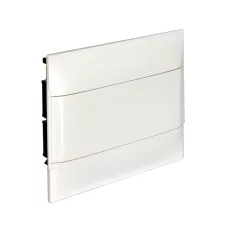   Legrand 135161 PractiboxS 1 sor 12 modul, gipszkartonba süllyeszthető kiselosztó(850°C), fehér ajtóval, védőföld és nulla elosztókapoccsal