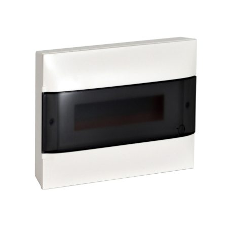 Legrand 135211 PractiboxS 1 sor 12 modul, falon kívüli kiselosztó(650°C), átlátszó füstszínű ajtóval, védőföld és nulla elosztókapoccsal