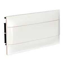   Legrand 137176 PractiboxS 1 sor 18 modul, gipszkartonba süllyeszthető kiselosztó(850°C), átlátszó füstszínű ajtóval, védőföld és nulla elosztókapoccsal