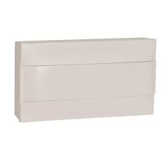   Legrand 137206 PractiboxS 1 sor 18 modul, falon kívüli kiselosztó(650°C), fehér ajtóval, védőföld és nulla elosztókapoccsal