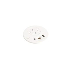   Legrand 654710 Incara Incara Disq 80 - bútorba süllyeszthető 2P+F + USB A+C + RJ45 Cat.6 UTP aljzat, 2m kábellel, fehér