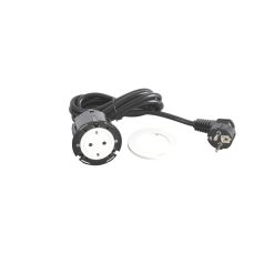   Legrand 654725 Incara Incara Disq 60 - bútorba süllyeszthető 2P+F csatlakozóaljzat, 2m kábellel, fehér