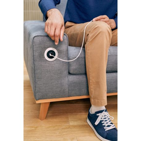 Legrand 654732 Incara Incara Disq 60 - bútorba süllyeszthető USB A+C töltőaljzat, 2m kábellel, alumínium