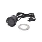 Legrand 654732 Incara Incara Disq 60 - bútorba süllyeszthető USB A+C töltőaljzat, 2m kábellel, alumínium