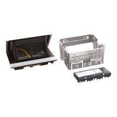   Legrand 654803 Incara Incara Pop-up - bútorba süllyeszthető, 4 modul üres, alumínium