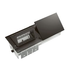   Legrand 654806 Incara Incara Pop-up - bútorba süllyeszthető, 2x4 modul üres, fekete