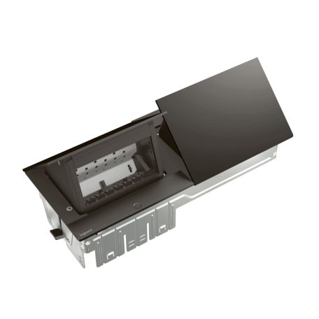 Legrand 654806 Incara Incara Pop-up - bútorba süllyeszthető, 2x4 modul üres, fekete