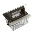 Legrand 654812 Incara Incara Pop-up IP44 - bútorba süllyeszthető, 4 modul üres, rozsdamentes acél