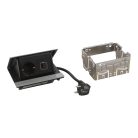 Legrand 654822 Incara Incara Pop-up - bútorba süllyeszthető, 4 modul, 2P+F + USB A+C aljzat, 2m kábellel, rozsdamentes acél