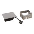 Legrand 654822 Incara Incara Pop-up - bútorba süllyeszthető, 4 modul, 2P+F + USB A+C aljzat, 2m kábellel, rozsdamentes acél