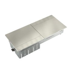   Legrand 654824 Incara Pop-up bútorba sülly., 2x4 modul, 2x2P+F+2xUSBA+C aljzat, 2m, r.mentes acél