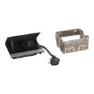 Legrand 654828 Incara Incara Pop-up - bútorba süllyeszthető, 4 modul, 2P+F + USB C aljzat, rozsdamentes acél