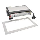 Legrand 654855 Incara Incara Flip up - bútorba süllyeszthető, 8 modul, 2x2P+F + USB A+C + RJ45 Cat.6 UTP 1 modul + HDMI 1 modul aljzat, 2m kábellel, alumínium