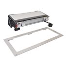 Legrand 654856 Incara Incara Flip up - bútorba süllyeszthető, 12 modul, 5x2P+F + USB A+C aljzat, 2m kábellel, alumínium