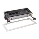 Legrand 654857 Incara Incara Flip up - bútorba süllyeszthető, 12 modul, 3x2P+F + USB A+C + 3xRJ45 Cat.6 UTP 1 modul + HDMI 1 modul aljzat, 2m kábellel, alumínium