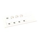 Legrand 654865 Incara Incara Multilink - bútorba süllyeszthető, 2x8 modul, 3x2P+F + USB A+C + 4xRJ45 Cat.6 UTP aljzat, 2m kábellel, fehér
