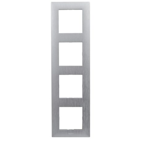 Legrand 863894 Niloé Step 4-es keret, csiszolt alumínium
