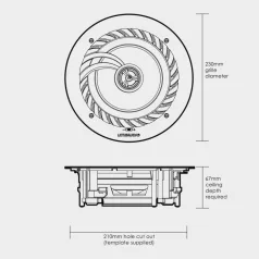   1568 Lithe Audio 6.5" Low Profile Passive Ceiling Speaker