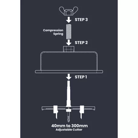 LHS300 Hole Saw Cutter 6.5''
