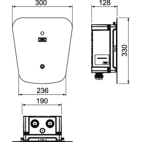 Obo Bettermann elektromos autótöltő 6570022 WB AC BL KS Wallbox Ion Key