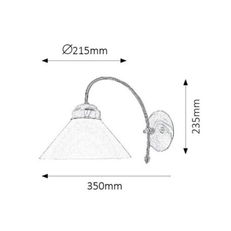 Rábalux 2701 Marian falikar E27 1x60W bronz