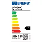 Rábalux 7893 Tartu kültéri LED mennyezeti lámpa, kerek, fehér, 18W