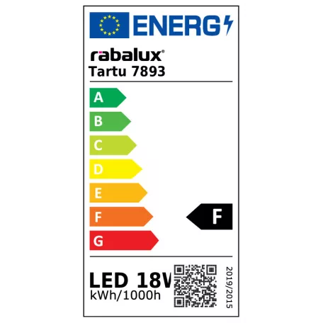 Rábalux 7893 Tartu kültéri LED mennyezeti lámpa, kerek, fehér, 18W