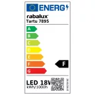 Rábalux 7895 Tartu kültéri LED mennyezeti lámpa, szögletes, fehér, 18W