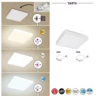 Rábalux 7895 Tartu kültéri LED mennyezeti lámpa, szögletes, fehér, 18W